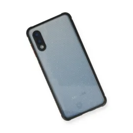 Newface Samsung Galaxy A02 Kılıf Miami Şeffaf Silikon - Siyah
