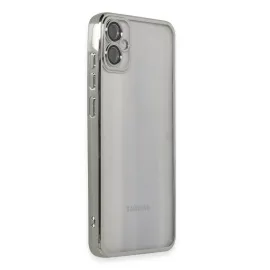 Newface Samsung Galaxy A05 Kılıf Razer Lensli Silikon - Gümüş