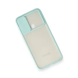 Newface Samsung Galaxy A11 Kılıf Palm Buzlu Kamera Sürgülü Silikon - Turkuaz