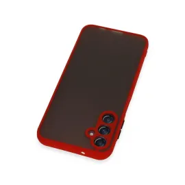 Newface Samsung Galaxy A14 4G Kılıf Montreal Silikon Kapak - Kırmızı