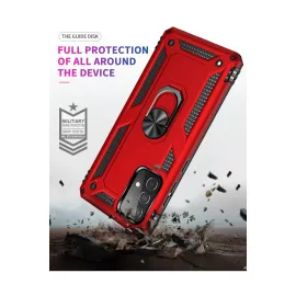 Newface Samsung Galaxy A33 5G Kılıf Sofya Yüzüklü Silikon Kapak - Kırmızı