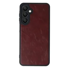 Newface Samsung Galaxy M15 Kılıf Aras Deri Kapak - Bordo