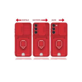 Newface Samsung Galaxy S24 Plus Kılıf Zuma Kartvizitli Yüzüklü Silikon - Pembe