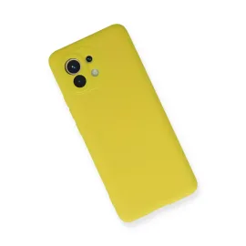 Newface Xiaomi Mi 11 Kılıf Nano Içi Kadife Silikon - Sarı