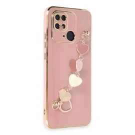 Newface Xiaomi Redmi 10C Kılıf Esila Silikon - Pudra