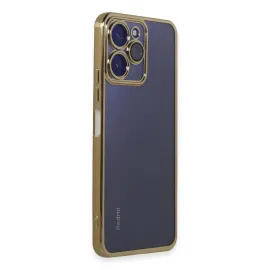 Newface Xiaomi Redmi 12 Kılıf Razer Lensli Silikon - Gold