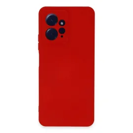 Newface Xiaomi Redmi Note 12 4G Kılıf Nano Içi Kadife Silikon - Kırmızı
