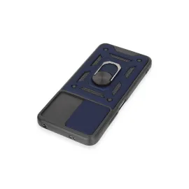 Newface Xiaomi Redmi Note 12 5G Kılıf Pars Lens Yüzüklü Silikon - Lacivert