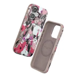 Onegif Iphone 16 Flower Series Magsafe Kapak - Pembe