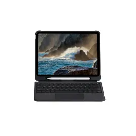 Newface T5209D iPad Pro 12.9 (2021) Kılıf İnter Ledli Klavyeli Tablet Kılıfı - Siyah