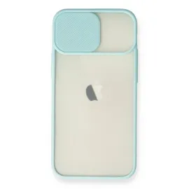 Newface Iphone 11 Kılıf Palm Buzlu Kamera Sürgülü Silikon - Turkuaz