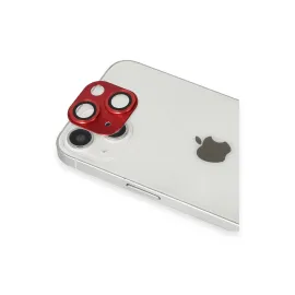 Newface Iphone 13 Pers Alüminyum Kamera Lens - Kırmızı
