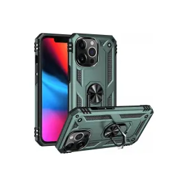 Newface Iphone 13 Pro Max Kılıf Sofya Yüzüklü Silikon Kapak - Yeşil