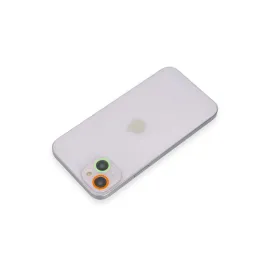 Newface Iphone 13 Renkli Kamera Lens Koruma Cam - Turuncu-Yeşil