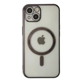 Newface Iphone 14 Plus Kılıf Magneticsafe Lazer Silikon - Siyah