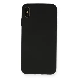Newface Iphone Xs Max Kılıf Nano Içi Kadife Silikon - Siyah