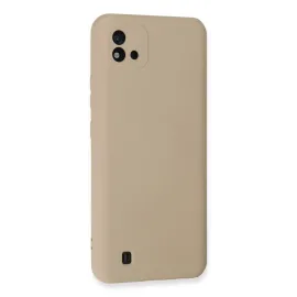 Newface Realme C11 2021 Kılıf Nano Içi Kadife Silikon - Pudra