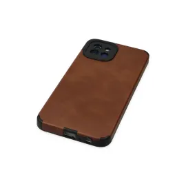 Newface Samsung Galaxy A03 Kılıf Loop Deri Silikon - Kahverengi