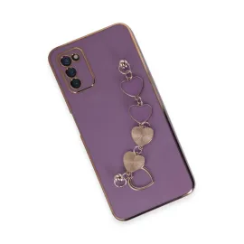 Newface Samsung Galaxy A03S Kılıf Esila Silikon - Mor