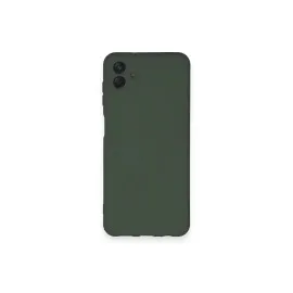 Newface Samsung Galaxy A04 Kılıf Nano Içi Kadife Silikon - Koyu Yeşil
