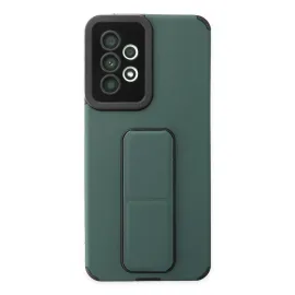 Newface Samsung Galaxy A33 5G Kılıf Mega Standlı Silikon - Yeşil