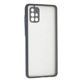 Newface Samsung Galaxy A71 Kılıf Montreal Silikon Kapak - Gri