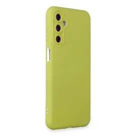 Newface Samsung Galaxy M14 5G Kılıf Nano Içi Kadife Silikon - Sarı