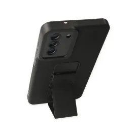 Newface Samsung Galaxy S21 FE Kılıf Mega Standlı Silikon - Siyah