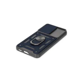Newface Samsung Galaxy S23 Fe Kılıf Pars Lens Yüzüklü Silikon - Lacivert