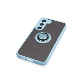 Newface Samsung Galaxy S23 Plus Kılıf Montreal Yüzüklü Silikon Kapak - Buz Mavi