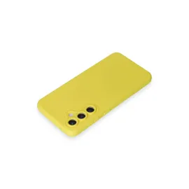 Newface Samsung Galaxy S24 Kılıf Nano Içi Kadife Silikon - Sarı