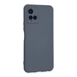 Newface Vivo Y21S Kılıf Nano içi Kadife Silikon - Gri