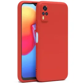 Newface Vivo Y53S Kılıf Nano Içi Kadife Silikon - Kırmızı