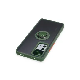 Newface Xiaomi Mi 12T Pro Kılıf Montreal Yüzüklü Silikon Kapak - Yeşil