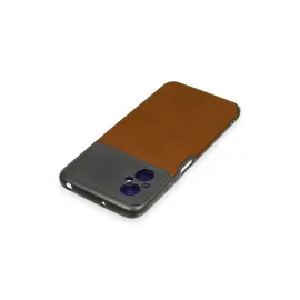 Newface Xiaomi Poco M5 Kılıf Loop Deri Silikon - Kahverengi