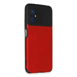 Newface Xiaomi Poco M5 Kılıf Loop Deri Silikon - Kırmızı