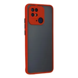 Newface Xiaomi Redmi 10C Kılıf Montreal Silikon Kapak - Kırmızı