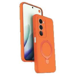 Newface Xiaomi Redmi 15 4G Regal Magsafe Standlı Kapak - Turuncu