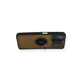 Newface Xiaomi Redmi 9T Kılıf Montreal Yüzüklü Silikon Kapak - Siyah