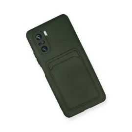 Newface Xiaomi Redmi K40 Pro Kılıf Kelvin Kartvizitli Silikon - Koyu Yeşil