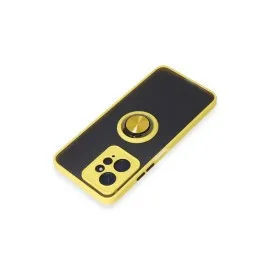 Newface Xiaomi Redmi Note 12 4G Kılıf Montreal Yüzüklü Silikon Kapak - Sarı