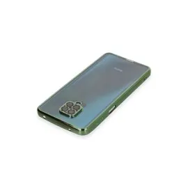 Newface Xiaomi Redmi Note 9 Pro Kılıf Razer Lensli Silikon - Yeşil