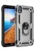 Newface Xiaomi Redmi 7A Kılıf Sofya Yüzüklü Silikon Kapak - Gümüş
