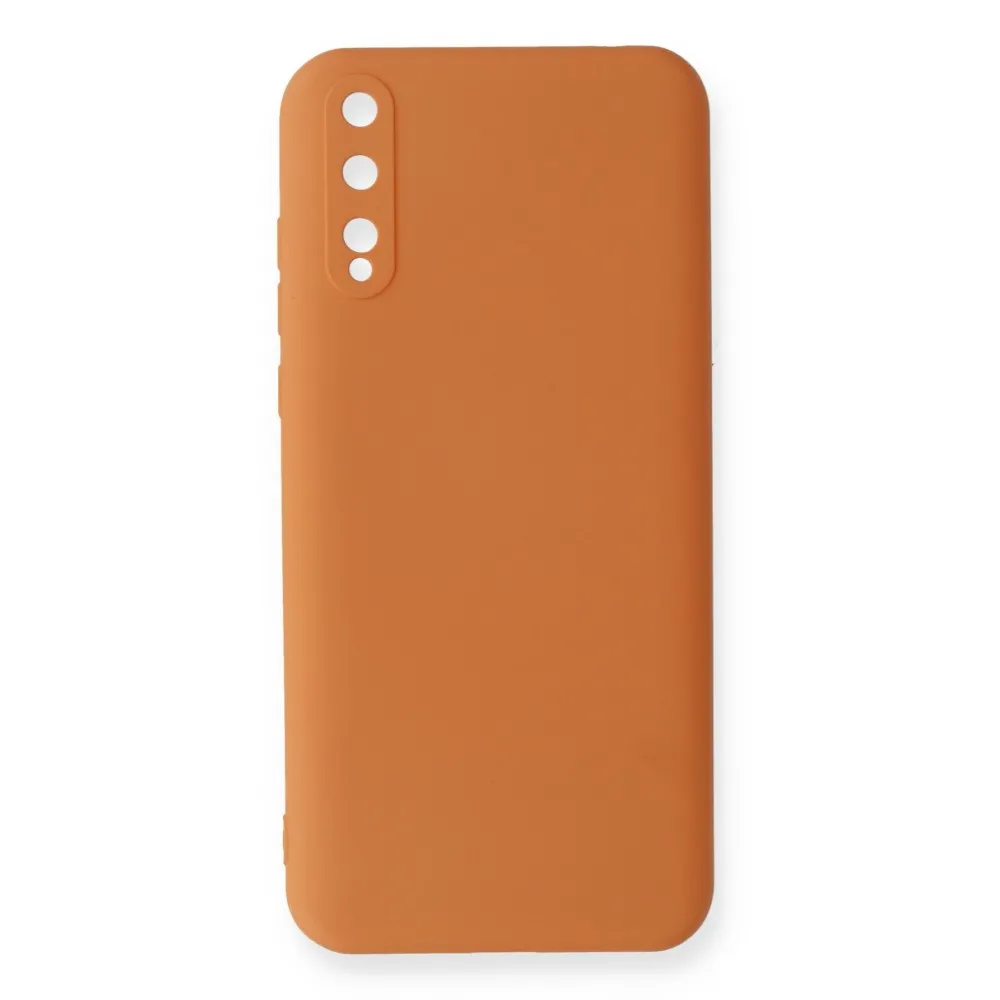 Newface Huawei P Smart S Kılıf Nano Içi Kadife  Silikon - Turuncu