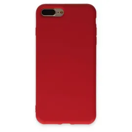 Newface Iphone 7 Plus Kılıf Nano Içi Kadife  Silikon - Kırmızı