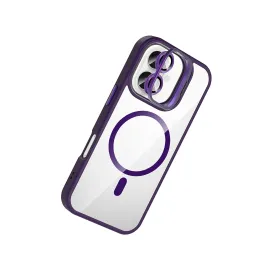 Joko Apple Iphone 16 Remim Lensli Magsafe Standlı Kapak - Derin Mor