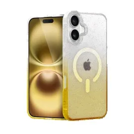 Newface Apple Iphone 16 Pummel Shiny Magsafe Kapak - Gold