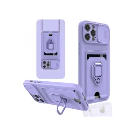 Newface Iphone 12 Pro Max Kılıf Zuma Kartvizitli Yüzüklü Silikon - Lila