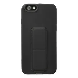 Newface Iphone 6 Kılıf Mega Standlı Silikon - Siyah