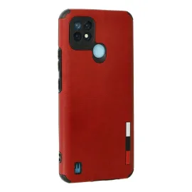 Newface Realme C21 Kılıf Loop Deri Silikon - Kırmızı